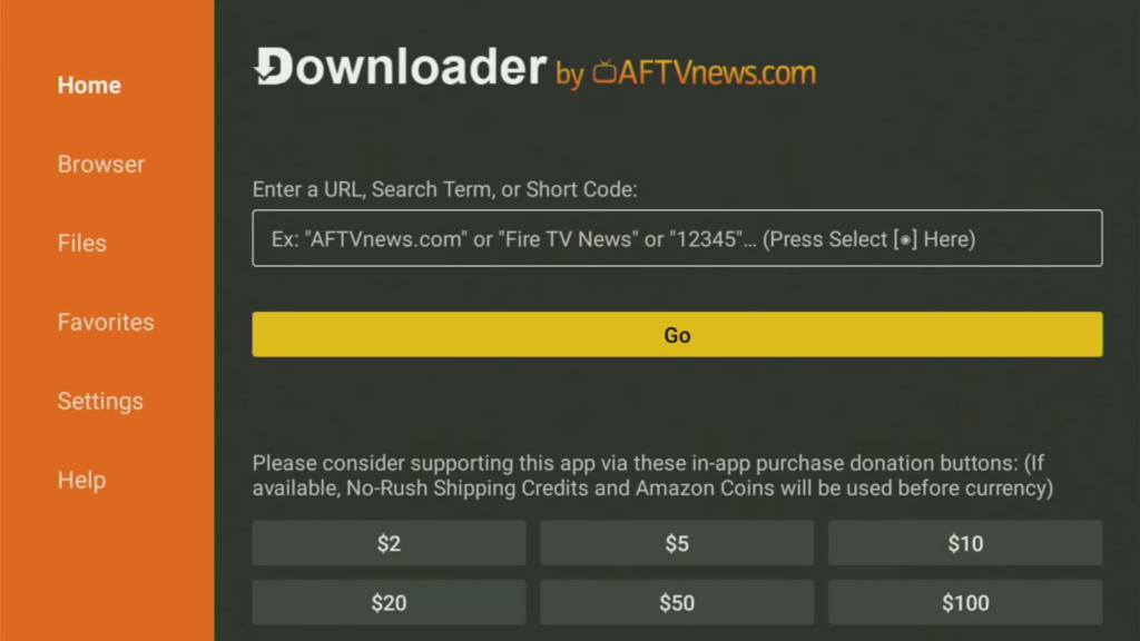 Downloader App- URL bar