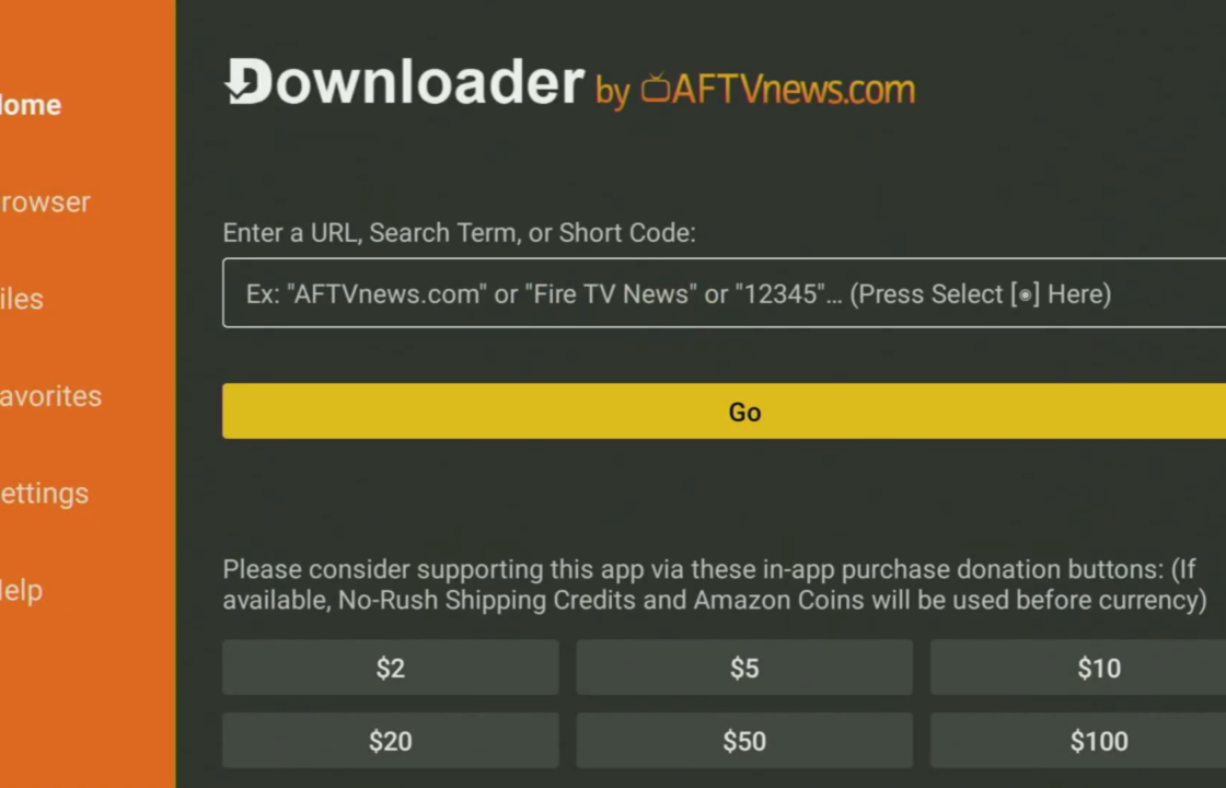 Downloader App- URL bar